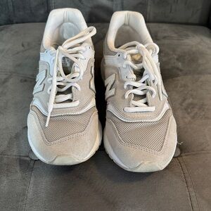 New Balance Women's Sneakers in Cream and White